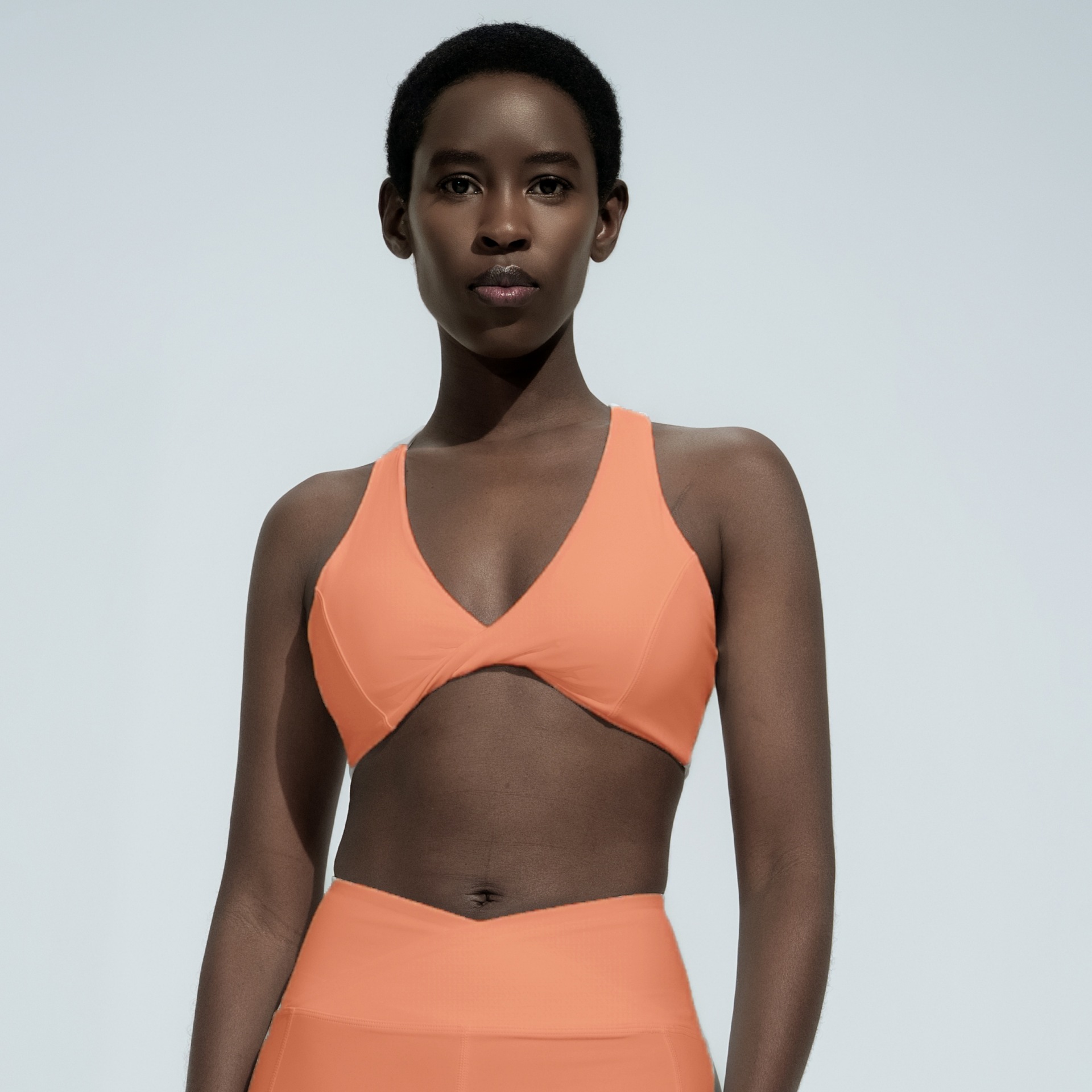 Cross-border ins nueva sensación de desnudez ropa interior deportiva casual para mujeres sujetadores de yoga ajustados y rápidos para correr ropa de fitness