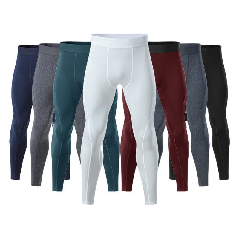 Pantalones deportivos para hombre para entrenamiento de carrera en otoño e invierno, de secado rápido, transpirables, mallas de compresión de alta elasticidad, pantalones largos para fitness al aire libre
