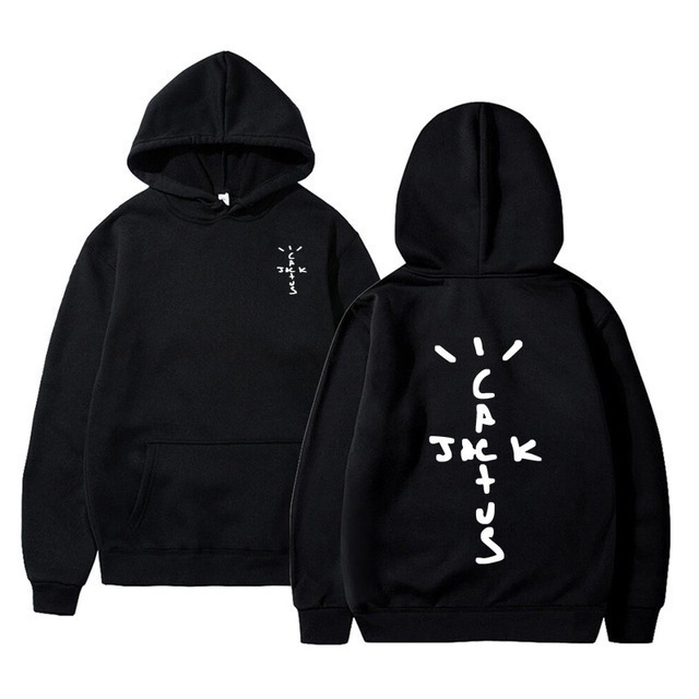 Cactus Jack Swag Letter Print Hooded Sweatshirt Women's and Men's Hooded Sweatshirt Casual Pullover