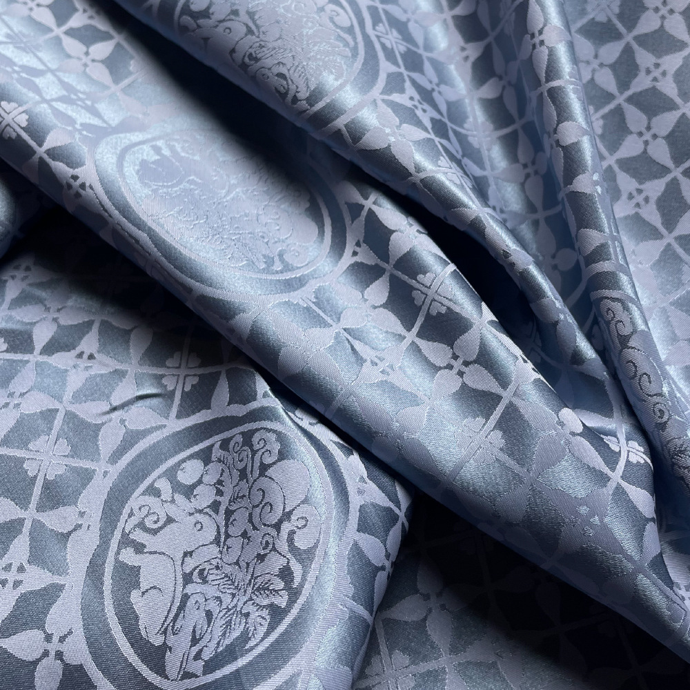 Estrella con el mismo estilo Moon Palace Rabbit Estilo nacional jacquard tela de seda cheongsam chaqueta tela brocado estilo étnico