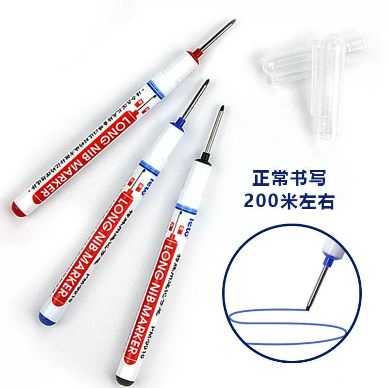 Глубокое отверстие с длинной головкой маркер масло водостойкое быстросохнущая, не выцветающая деревообрабатывающая плитка, линия для стекла, тонкая маркировочная ручка