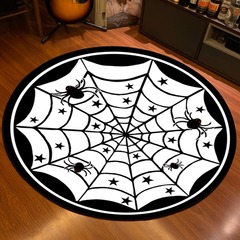 クロスボーダーゴシックスカルラウンドリビングルームカーペットヨーロッパとアメリカのハロウィーン装飾フロアマット面白いフットマット回転椅子マット
