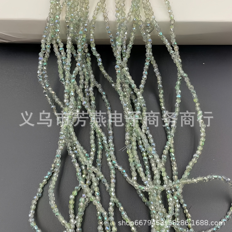 Cuentas planas de 1MM para ruedas de cuentas, cuentas de porcelana AB de alta temperatura, coloridas, transparentes, iridiscentes, facetadas, para pendientes, pulseras, espaciadores y micro cuentas.