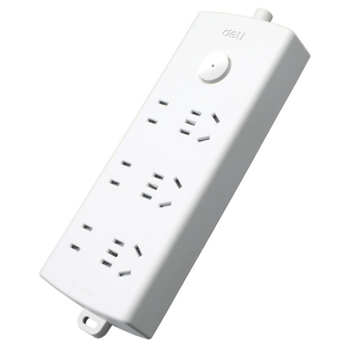 Deli socket plug-in row plug-in wiring board multi-functional multi-position socket plug dormitory household socket