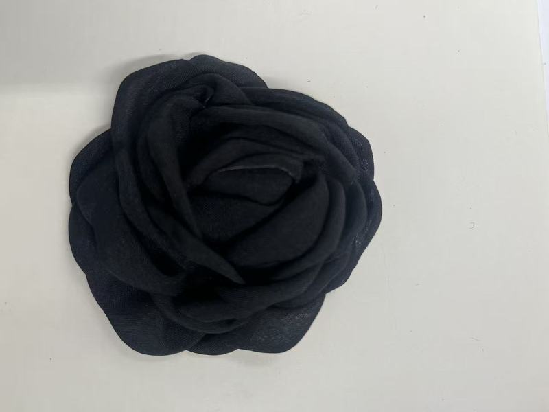Caro同款烤边布艺花朵9cm立体烧边花朵diy发饰鞋帽胸花饰品配件|undefined