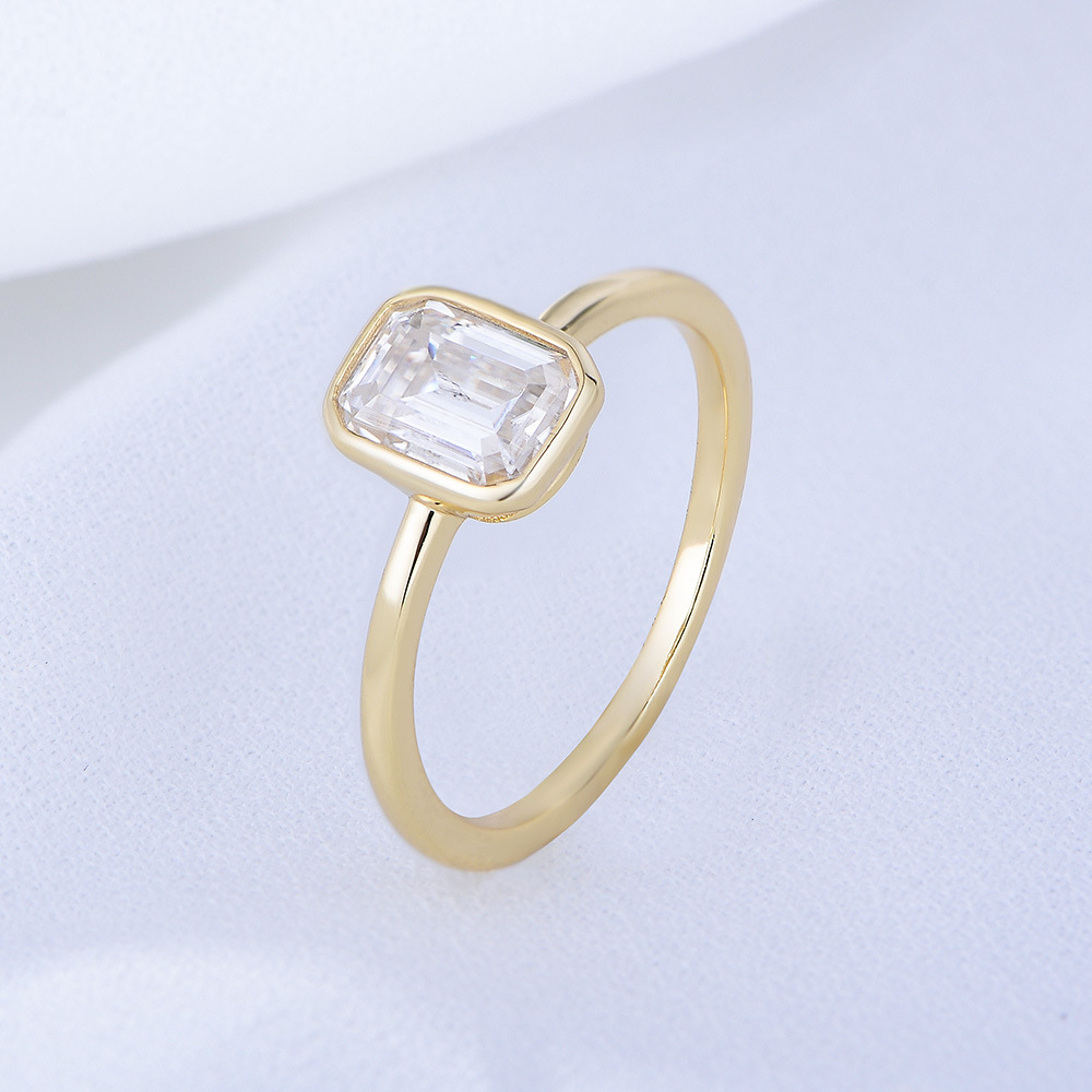 1 Piece Quantity Daily, Shopping Occasion 925 Sterling Silver Zircon Square Rings