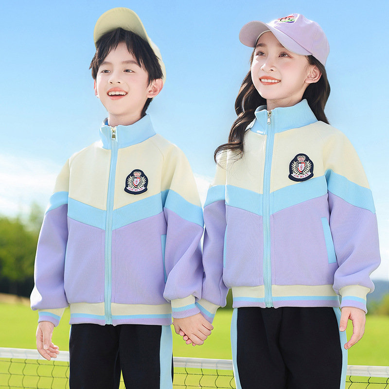 夏季小学生校服冲锋衣秋冬班服短袖套装儿童运动会幼儿园园服夏装|undefined
