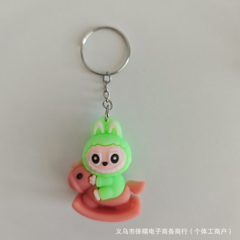 跨境爆款骑马拉布布钥匙扣卡通挂件情侣汽车包钥匙圈挂饰礼品批发|undefined