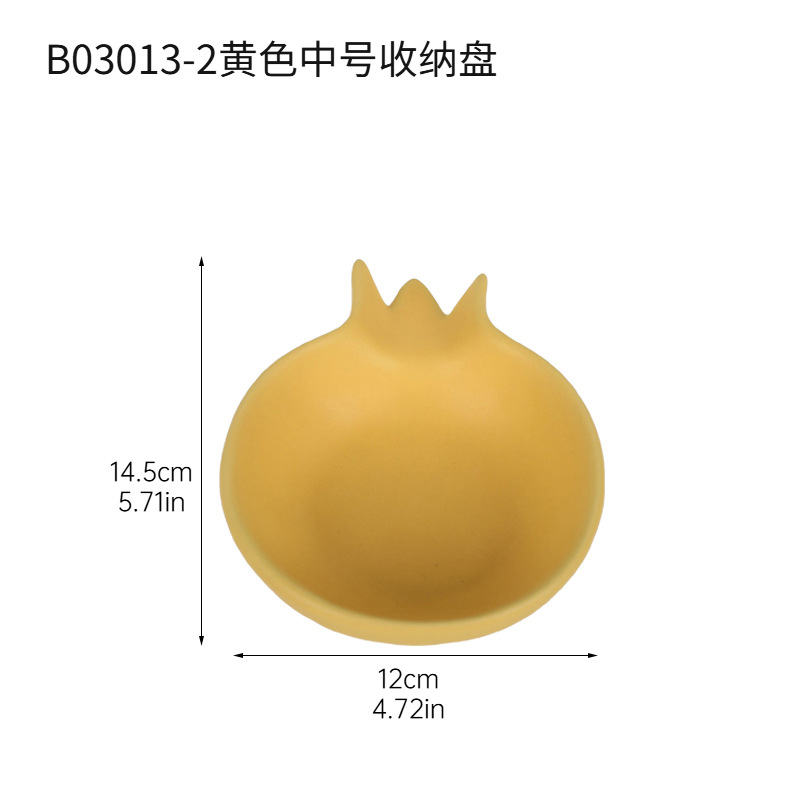 Creativa granada de cerámica placas de joyería collares pendientes bandeja de almacenamiento puerta de entrada llaves de almacenamiento adornos de la sala de tocador