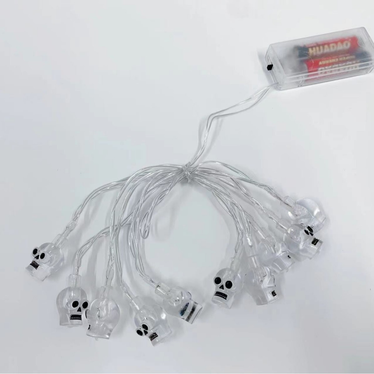 Cruz-frontera especial de Halloween LED Cadena de luz cráneo calabaza murciélago fantasma ojo fiesta ambiente decorativo luces