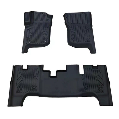 Land Cruiser Cruiser Floor Mats | Universal Foot Pad - the-passenger-seat-is-a-large-seat-version-black-left-hand-drive-lc76lc79-tpe-foot-pads-3-pieces-in-total-2023-model-and-before-2023-model-full-tpe-special-car-dedicated