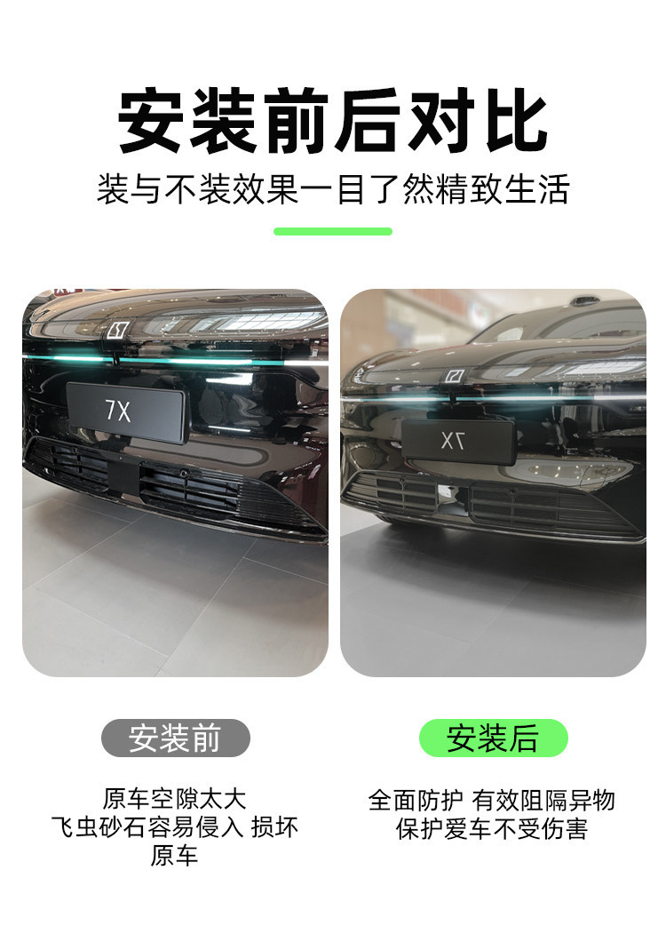 26 pieces of Zeekr 7X split-buckle insect-proof net, radiator guard, and dust-proof grille – specialized modification accessories for cars