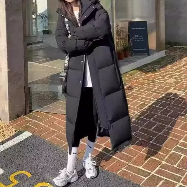 90白鸭绒2025中戏羽绒服男女同款加长过膝冬季保暖外套加厚保暖