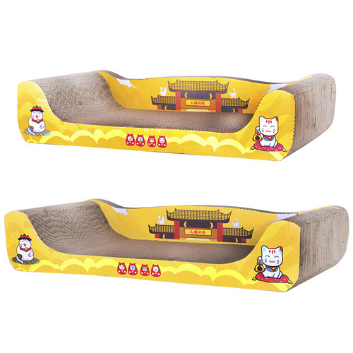 Cat scratching board multifunctional cat claw board cat toy corrugated paper wear-resistant claw board cat bed integrated chaise sofa cat nest