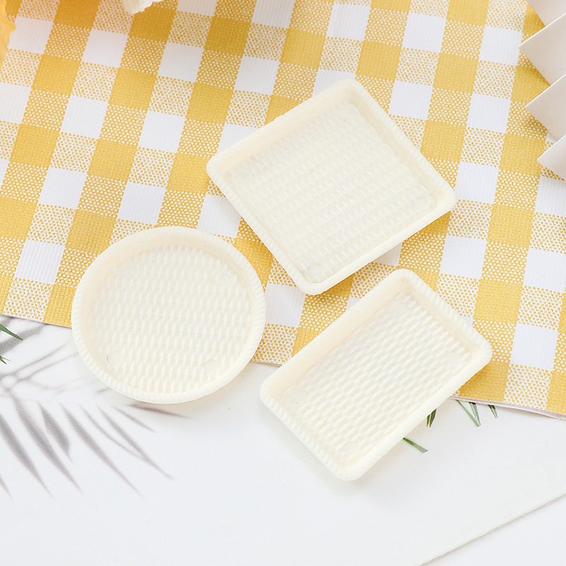 등나무 접시 세트 3-흰색