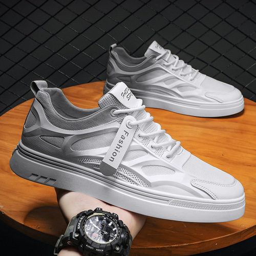  New Men's Shoes Breathable Thin Mesh Summer Shoes Autumn Small Whiteboard Casual Shoes Mesh Shoes Versatile Sports Trendy Shoes