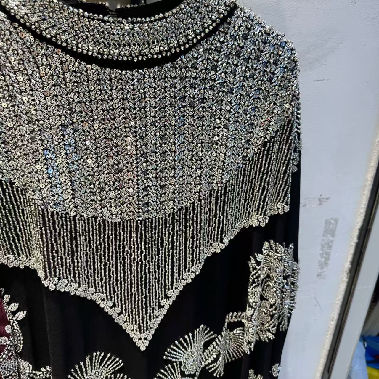 Elegat Middle Easter Cross-border Heavy-duty Baquet Dress For Wome, 2026 Ew Model, Diamod-embellished Cover-up_ecoleips.com
