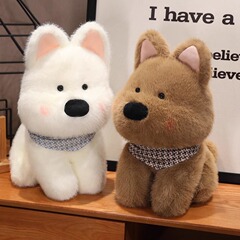 愛マフラー西高地犬ぬいぐるみ子供人形ぬいぐるみ雑犬少女誕生日プレゼント卸売り