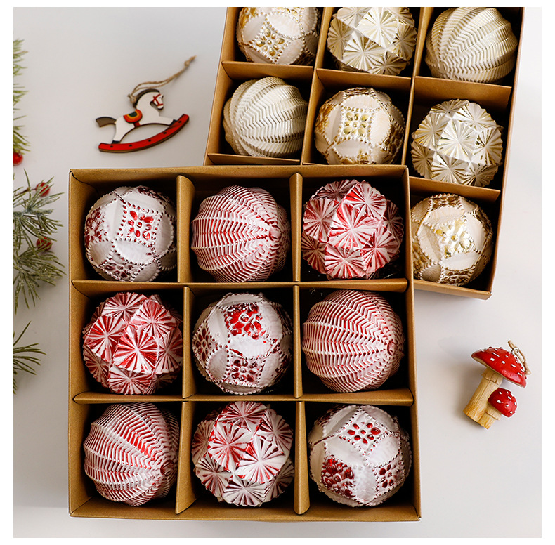 Conjunto de bolas de natal vintage inquebráveis tons antigos_voghion.com