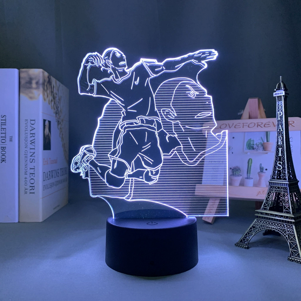 Акриловая ночная LED-лампа с волейболом, минифигура, 3D, подарок на день рождения