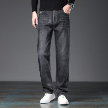 2024秋季新款牛仔裤男经典百搭耐磨耐脏修身小直筒弹力男装长裤子