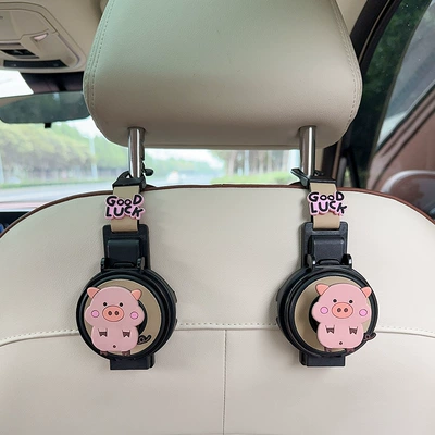Car cup holder/beverage holder | Rear Seat Tea Cup - two-in-one-water-cup-holderhook-beige-hai-zhu-1-2-pieces