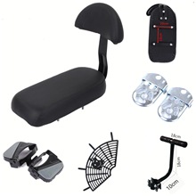 自行车后坐垫带靠背山地车后座垫舒适儿童座椅单车后货架扶手申途