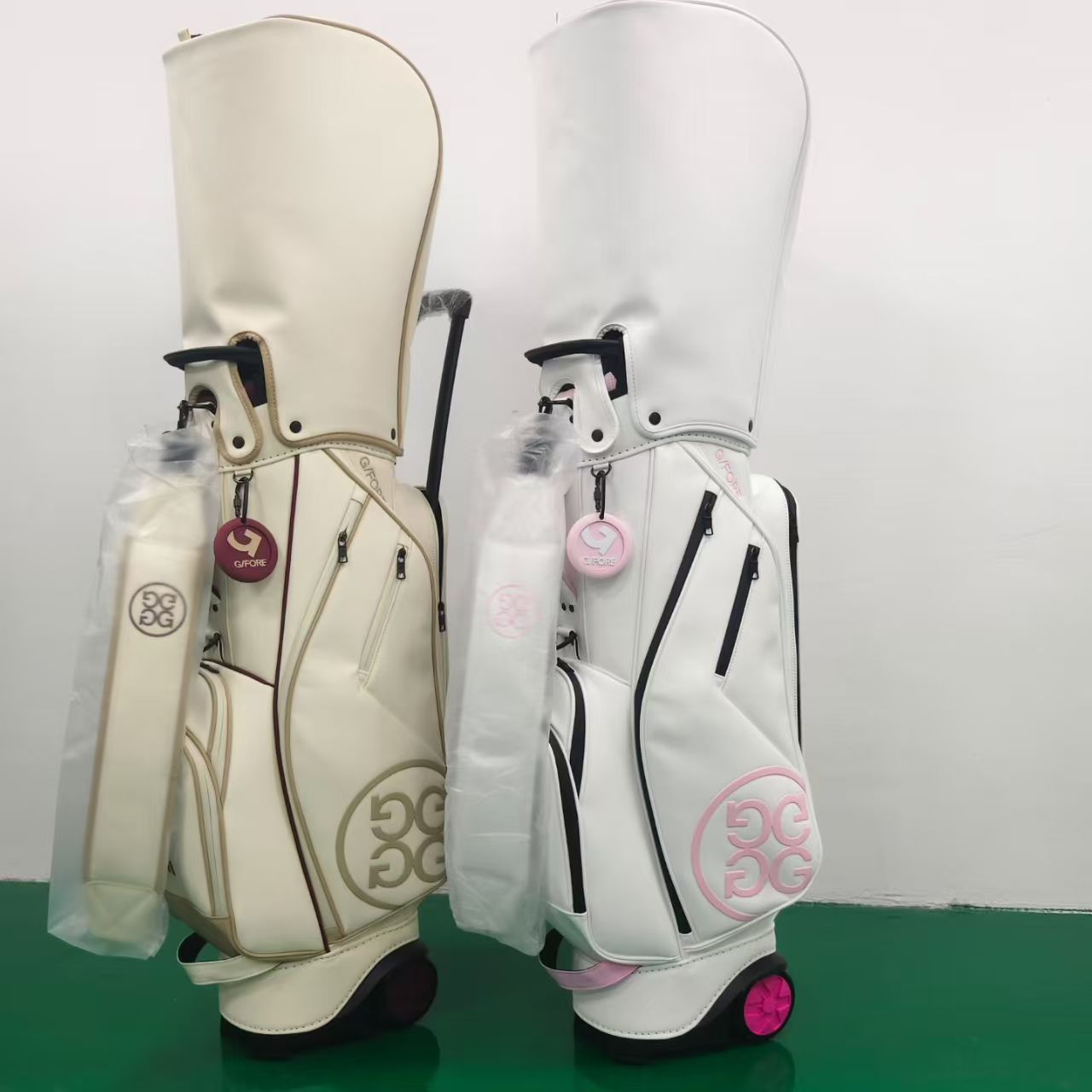 高尔夫球包运动下场装备包高尔夫标准PU皮防水包GOLF BAG脚架包