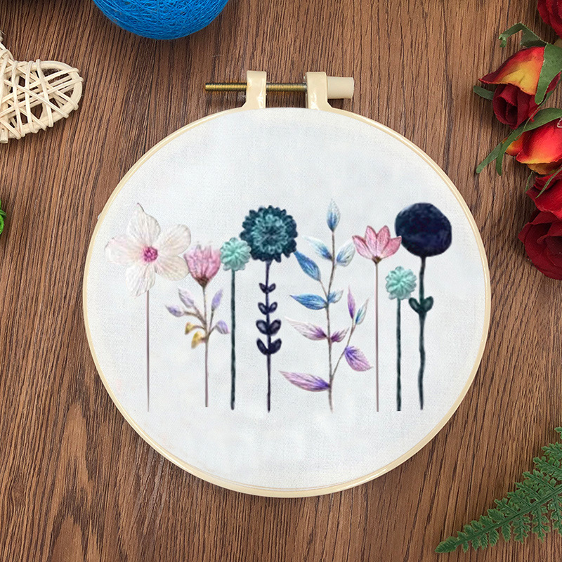 Original-Nuevo bordado DIY flor hecha a mano material de tela paquete conjunto fabricante creativo en stock con tutorial