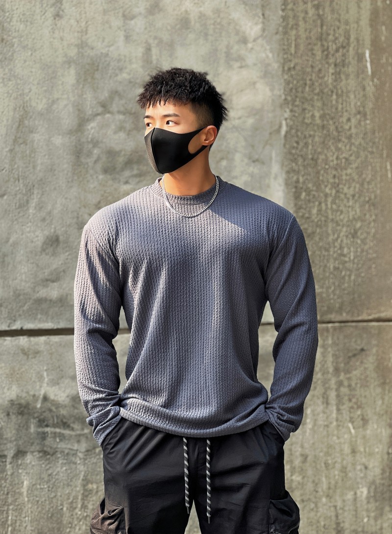 Men's Long Sleeve Workout Shirt Casual Gym Tee American Style Loose Fit Breathable Athletic Top for Basketball Running And Training_viptrois.com