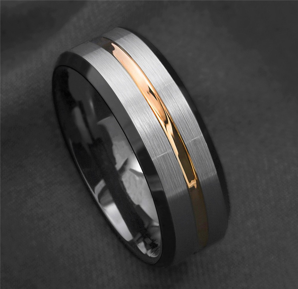 Fashion Color Block Stainless Steel Plating Rings 1 Piece