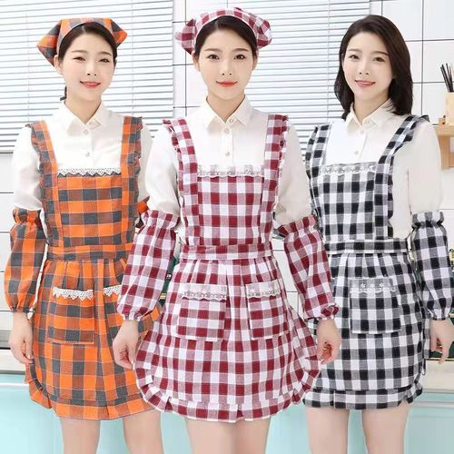 Fashionable princess apron for women's home kitchen breathable and wear-resistant cooking apron Korean version Internet celebrity new work clothes