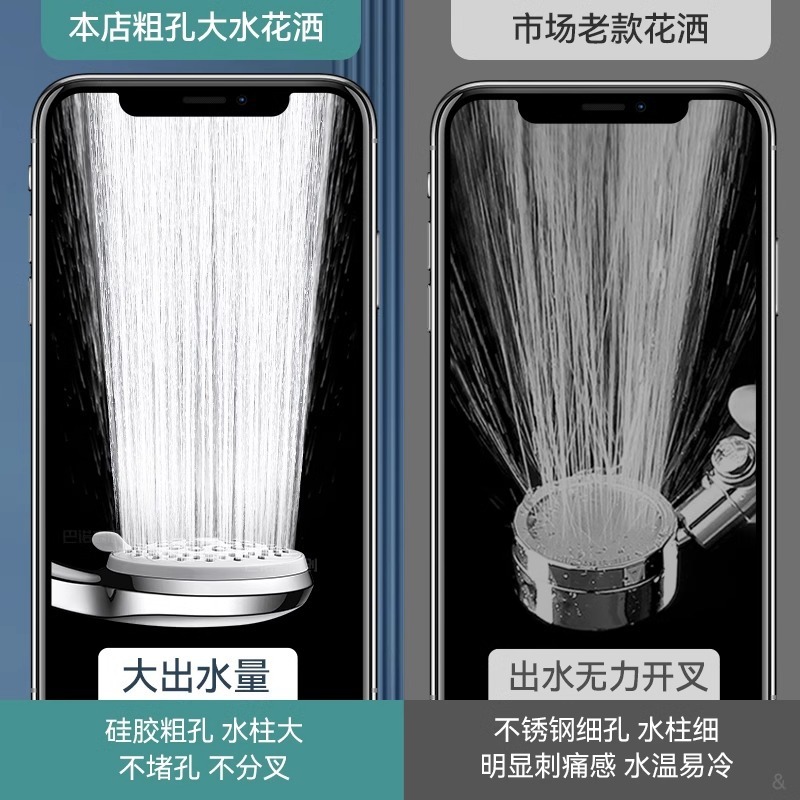 厚い水穴シャワーヘッドバスヒーター給湯器ユニバーサルシャワーバス蛇口家庭用アンチブロッキングフラワーサンヘッド|undefined
