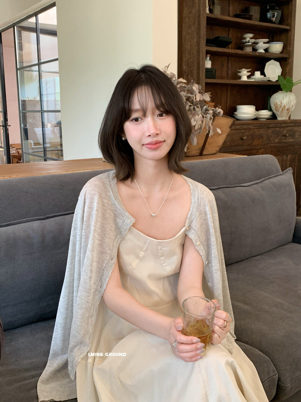 Áo khoác cardigan nữ dáng rộng tay dài chất liệu linen phối ren họa tiết hoa — xanh đậm, Xanh nước biển, trắng ngà, Dưa lưới chi tiết 10