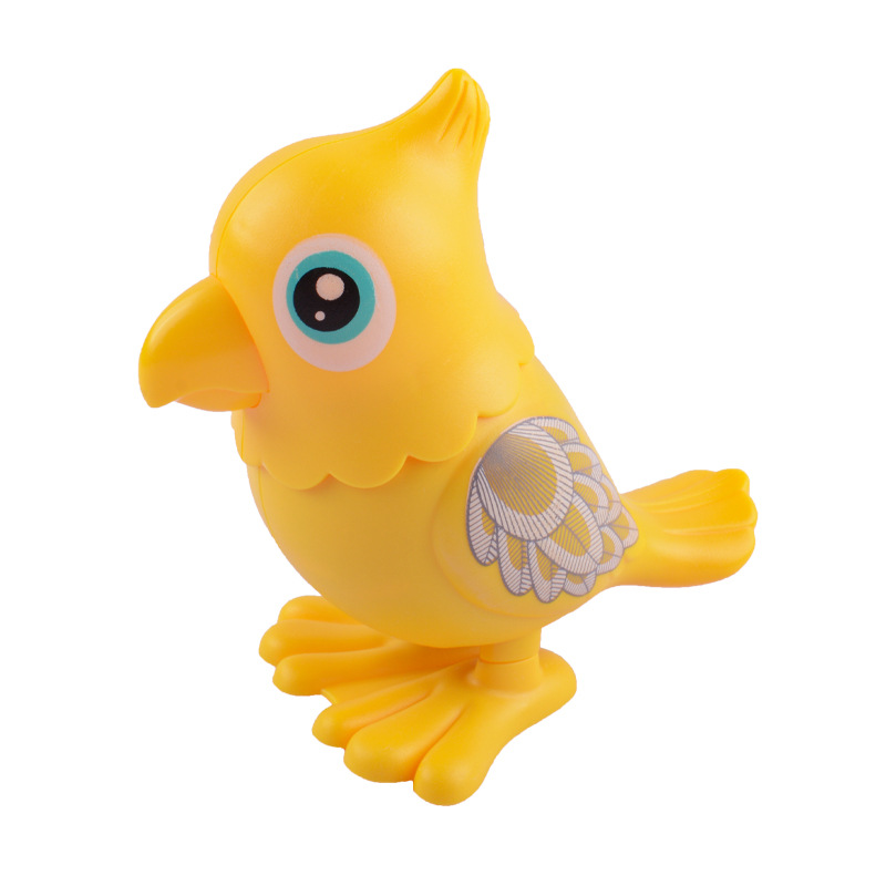 Winding loro lindo pájaro reloj de juguete para niños sinuoso salto puesto Venta caliente Parque atracciones regalos al por mayor