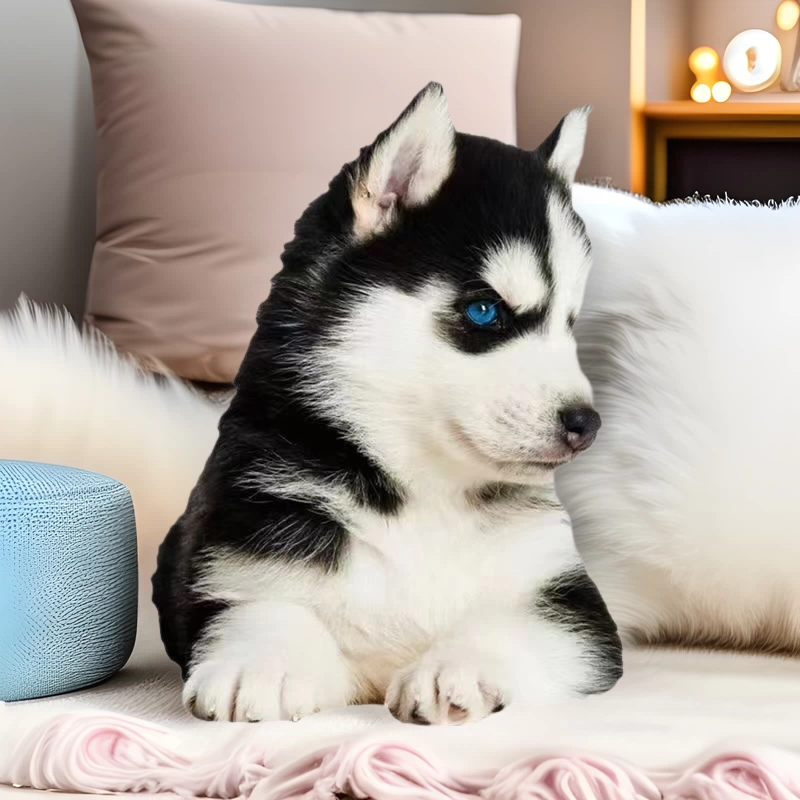 Породистые щенки хаски, живые санинские собаки хаски, голубоглазые щенки Эрха, живые средние собаки хаски.