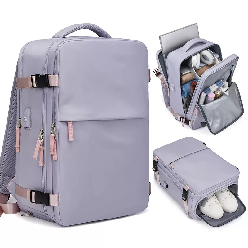 跨境新款旅行双肩包女士行李包干湿分离休闲轻便书包多功能电脑背