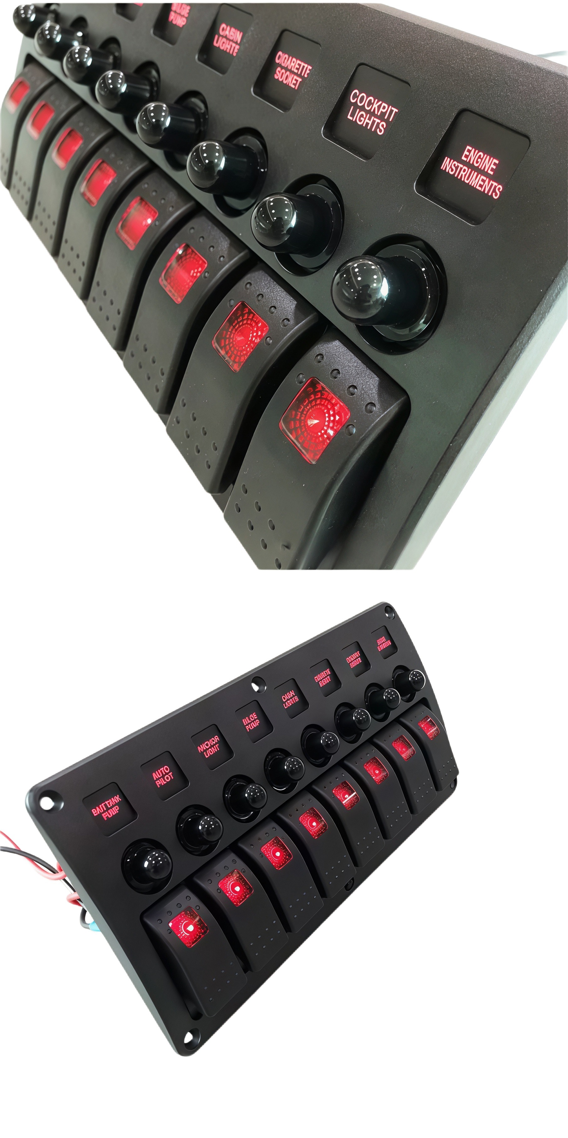 Rv Modified Waterproof Rocker Switch 12V24V Marine Multi-Channel Controller Accessories