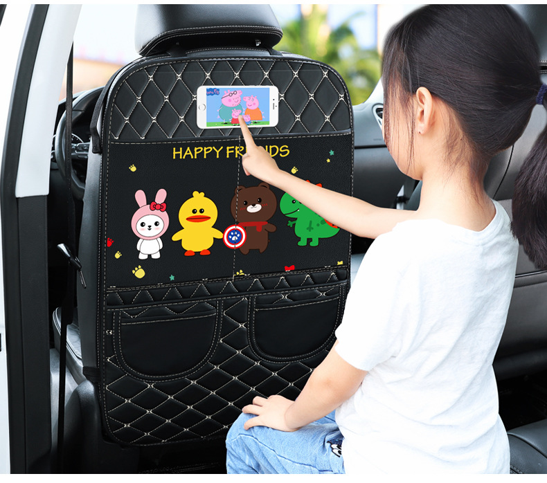 Car Seat Back Anti-Kick Pad, Rear Seat Interior Accessories, Children's Backrest Anti-Dirt Pad, Universal Car Rear Seat Protection Pad