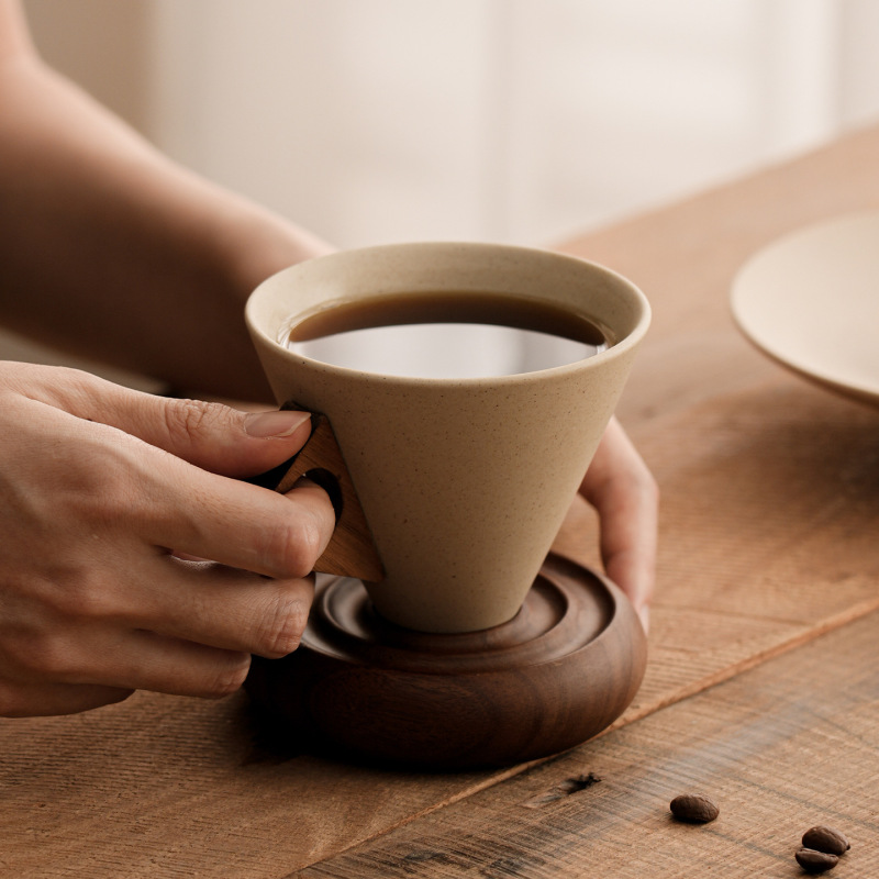 中古风陶瓷咖啡杯套装生椰拿铁美式杯小众粗陶杯雪糕筒杯代发批发|undefined