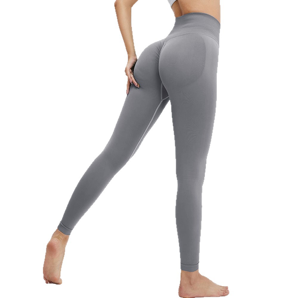 Transfronterizo exclusivamente para pantalones de yoga de cadera de melocotón teñidos anudados europeos y americanos, pantalones de levantamiento de cadera gruesos y sin costuras, deportes ajustados de cintura alta