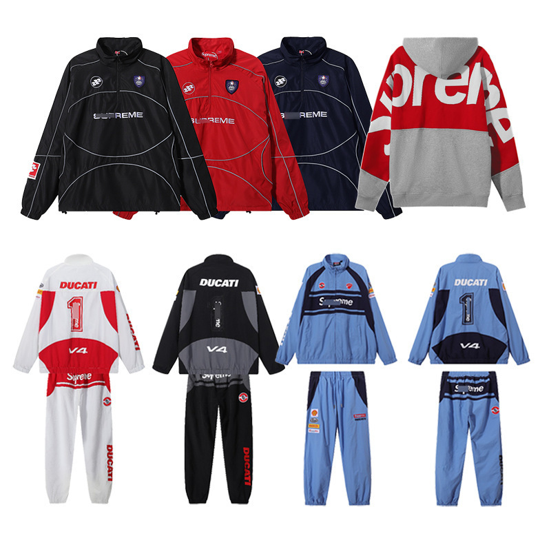 Foreign Trade Hot-Selling Sup Ducati Collaboration Racing Suit Windbreaker American-Style Windproof Jacket Hooded Set