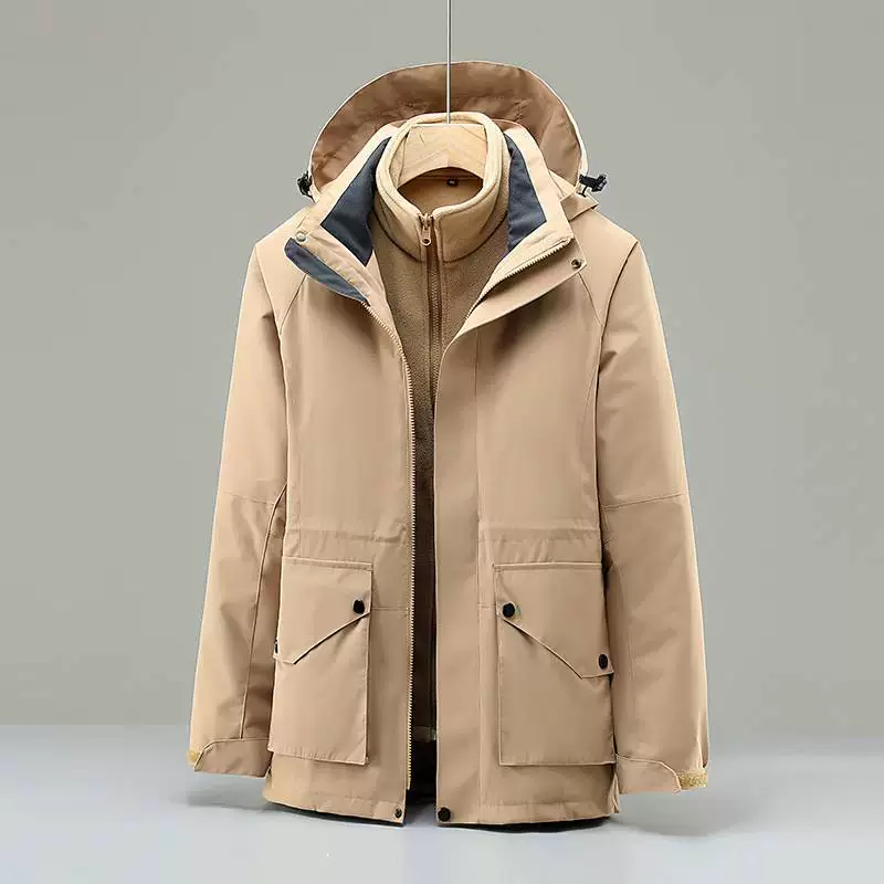 Travel jacket, removable warm set for work, three-in-one, workwear