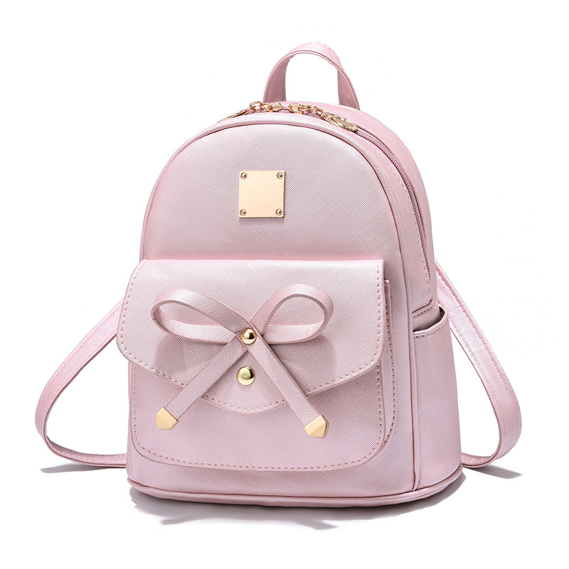 Mochila pequeña para mujer 2025, estilo europeo y americano, mochila escolar con lazo, estilo fresco, bolso pequeño moderno