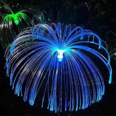 2022 new pattern solar energy Stainless steel Colorful Jellyfish lamp LED waterproof courtyard Garden balcony Lawn decorate