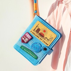 旅游盖章打卡本纪念活页可拆卸手账本护照证件收纳毛毡笔记本A6