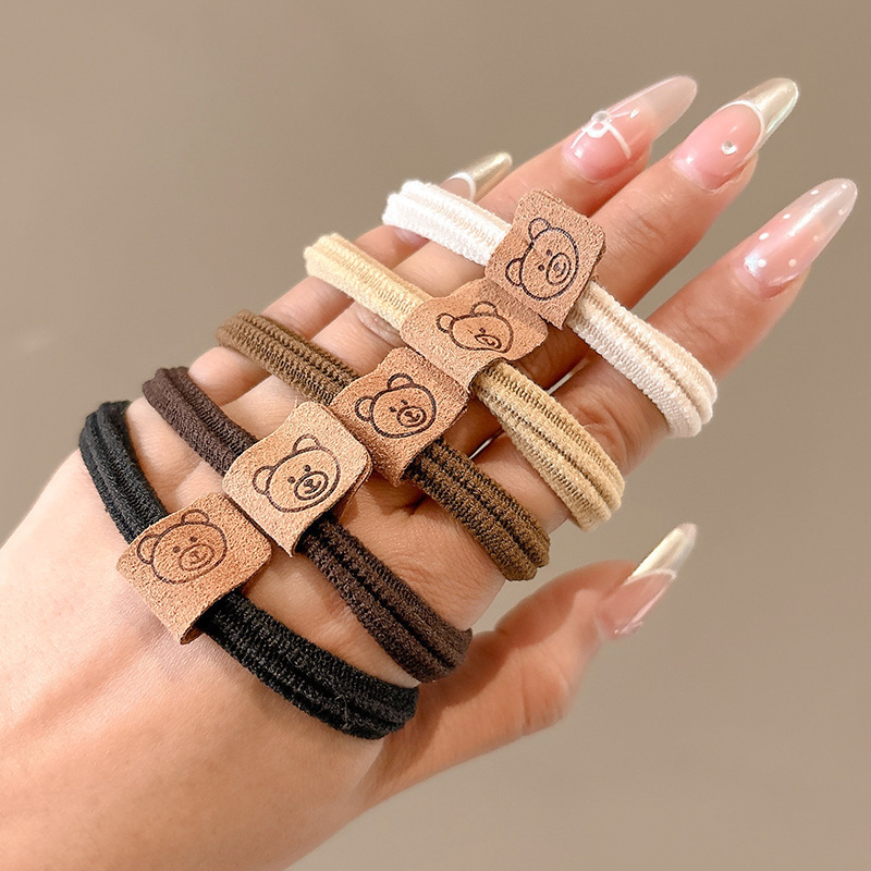 Caricatura encantadora anillo de pelo pulgar no daña el cabello de los niños correa de correa pequeña cuerda de cabello para niñas cuerda de cabello