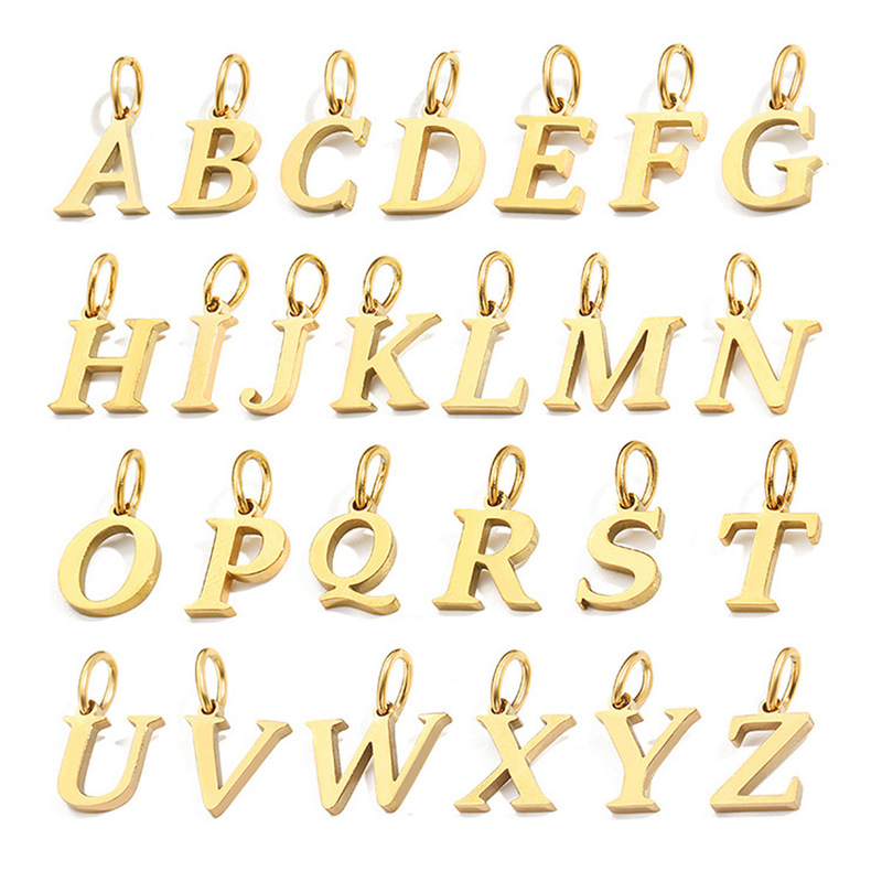 Fashion Jewelry Idy Stainless Steel Az, 26 English Letters Pendant Necklace, Bracelet, Anklet Accessories