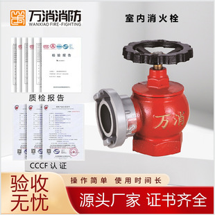 Wanshuo Fire National Standard Copper Accessories Sn65 Fire Hydrant Snzw65-I Rotating Decompression Voltage Stabilized Indoor Fire Hydrant