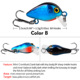 2 Pcs Sinking Lipless Crankbait Lures 26mm 1.6g Hard Baits Bass Pike Crappie Fresh Water Fishing Lure